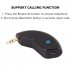 Car Bluetooth Receiver BT4 2 Version 3 5mm Aux Curved Audio Receiver Hands free Wireless Adapter Support Call Conversation black