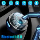 Car Bluetooth-compatible 5.0 Fm  Transmitter Lossless Usb Charger Mp3 Music Player Hands-free Multifunctional Car Accessories black