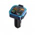 Car Bluetooth compatible 5 0 Mp3 Player Fm Transmitter One Key Bass Large Microphone Usb Music Player Qc3 0 Dc12v 24v Quick Charger black