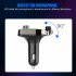 Car Bluetooth compatible Fm Transmitter Pd Dual Usb Fast Charger Mp3 Player With Colorful Atmosphere Breathing Light black
