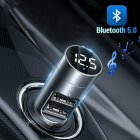 Car Bluetooth-compatible Charger Fast Charging Creative Dual U Intelligent Digital Display Multifunctional Mp3 Audio Player black