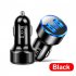 Car Charger Dual Port USB Fast Charging Adapter For Mobile Phones Tablets LED Display Circuit Protection 12V 24V Universal For Most Vehicles gold