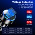 Car Charger Dual Port USB Fast Charging Adapter For Mobile Phones Tablets LED Display Circuit Protection 12V 24V Universal For Most Vehicles black