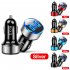 Car Charger Dual Port USB Fast Charging Adapter For Mobile Phones Tablets LED Display Circuit Protection 12V 24V Universal For Most Vehicles black