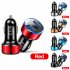 Car Charger Dual Port USB Fast Charging Adapter For Mobile Phones Tablets LED Display Circuit Protection 12V 24V Universal For Most Vehicles red