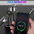 Car Charger Extension Cigarette Lighter Adapter Socket Splitter 2 USB 1PD Ports Voltage Meter 12V 24V Automobile Outlet black