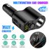 Car Charger Extension Cigarette Lighter Adapter Socket Splitter 2 USB 1PD Ports Voltage Meter 12V 24V Automobile Outlet black