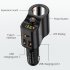 Car Charger Extension Cigarette Lighter Adapter Socket Splitter 2 USB 1PD Ports Voltage Meter 12V 24V Automobile Outlet black