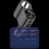 Car Charger Extension Cigarette Lighter Adapter Socket Splitter 2 USB 1PD Ports Voltage Meter 12V 24V Automobile Outlet black