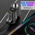 Car Charger Extension Cigarette Lighter Adapter Socket Splitter 2 USB 1PD Ports Voltage Meter 12V 24V Automobile Outlet black