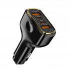 Car Charger Fast Charging 80W USB Charger LED Lights 2 USB A 2 USB C Ports For Tablets Drones Smartphones 2A2C
