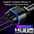 Car Cigarette Lighter Socket Qc3 0 Digital Display Usb Dual Port Fast Charge Multi functional Charger Adapter black