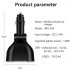 Car Cigarette Lighter Socket Qc3 0 Digital Display Usb Dual Port Fast Charge Multi functional Charger Adapter black