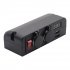 Car Cigarette Lighter Usb Charger Socket Power Splitter Voltmeter On off Switch for Rv Truck Marine Boat Black