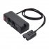 Car Cigarette Lighter Usb Charger Socket Power Splitter Voltmeter On off Switch for Rv Truck Marine Boat Black