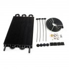 Car  Condenser 6 P Tube And Fin Transmission Cooler Air Conditioning Tube Belt Condenser Universal Oil Cooler Black