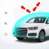 Car Cover All Black 190t Silver Coated Cloth Rainproof Sunscreen Protector Exterior Snow Covers Reflective Strip 480x175x120CM L