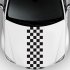 Car Covers Vinyl Racing Sports Decal Head Sticker Stripe Plaid Pattern Car Decal Accessories black