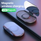 Car Creative Magnetic Suction Wireless  Charging  Bracket Filter Coverage Technology Hud Head-up Display Hd Navigation Projector black_15W Magnetic Wireless Charger