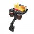 Car Cup Holder 360 degree Rotating Plate Tray Beverage Coffee Dining Rack Extender Small Mobile Phone Bracket black D05