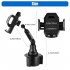 Car Cup Holder Mount Qi Wireless Charger Adjustable Quick Charging Stand Base For Phone black