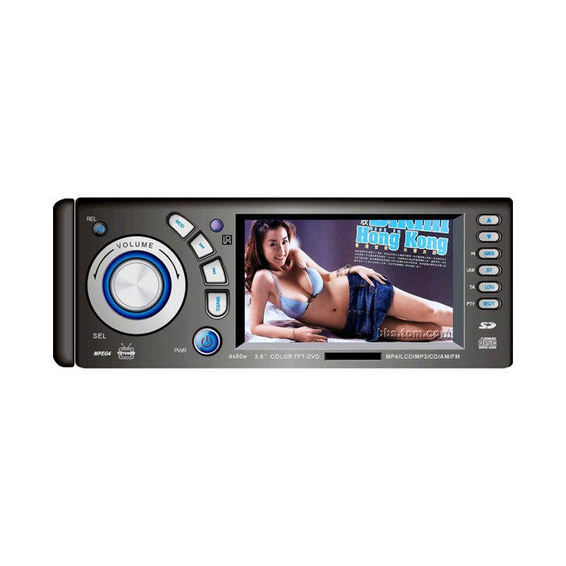 3.6 Inch TFT LCD Screen Car DVD Player With TV Tuner