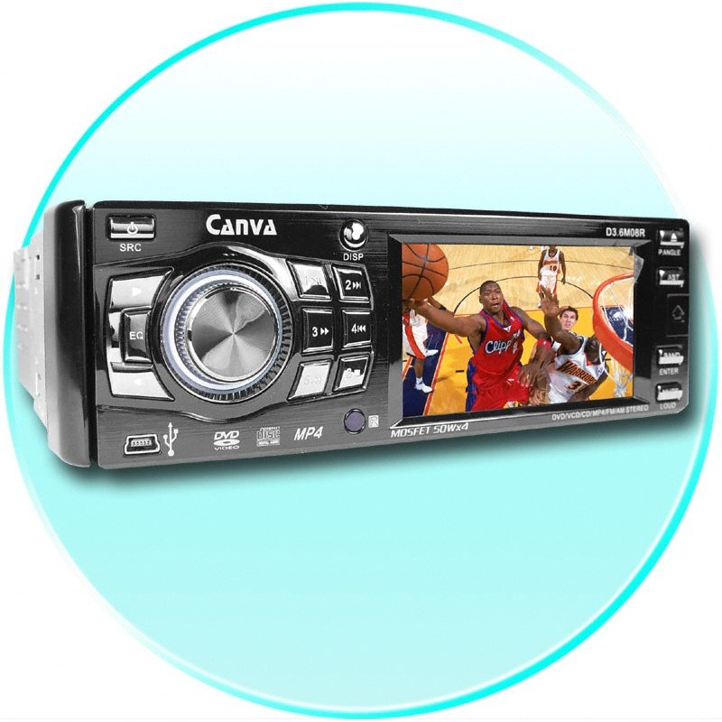 1 Din Car DVD Player - 3.6 Inch TFT LCD Display