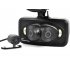 Car DVR Black Box and Camera set with a spectacular 260 Degree Front Viewing Angle and a convenient 130 Degree Rear Viewing Angle Camera