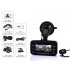 Car DVR Black Box and Camera set with a spectacular 260 Degree Front Viewing Angle and a convenient 130 Degree Rear Viewing Angle Camera