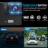 Car DVR Dash Cam Front And Rear Inside 3 Channel 1080P 2 inch IPS Screen Infrared Cabin Lights Night Vision Black