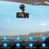Car DVR Dash Cam Front And Rear Inside 3 Channel 1080P 2 inch IPS Screen Infrared Cabin Lights Night Vision Black