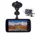 Car DVR Dash Camera Car Traffic Recorder HD Night Vision 1080P Dual Lens Reversing Image Integrative Camera  Silver   black