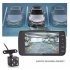 Car DVR Dash Camera Car Traffic Recorder HD Night Vision 1080P Dual Lens Reversing Image Integrative Camera  Silver   black