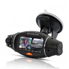 Car DVR with two cameras that can both be rotated 270 degrees  a built in GPS logger  and a gravity shock sensor for added safety when on the road