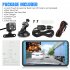 Car Dash Cam 4 inch Dual lens Touch screen Driving Recorder Ips Screen Hd Recorder Reversing Images Black