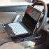 Car Desk Laptop Computer Table Steering Wheel Universal Eat Work Coffee Drink Holder Seat Tray Stand black
