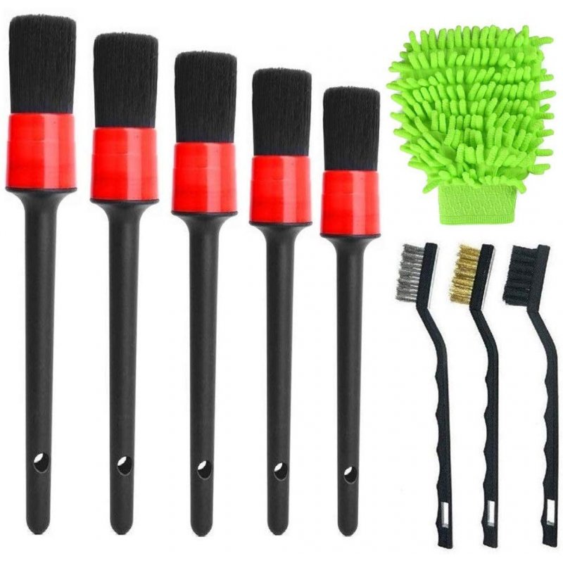 Car Detailing Brush Set Car Wash Tools Auto Detail Brush Kit for Car Motorcycle Cleaning