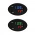 Car Digital LED Thermometer Voltmeter Auto Dual USB Charger Battery Monitor Temperature Gauge green red light