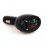 Car Digital LED Thermometer Voltmeter Auto Dual USB Charger Battery Monitor Temperature Gauge green red light