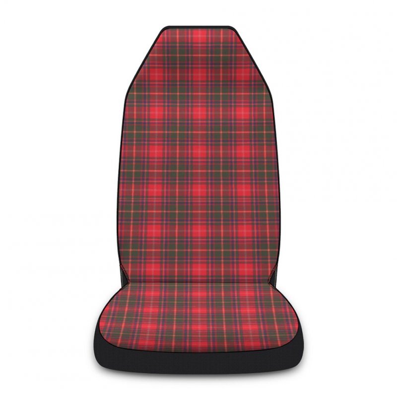 Car Driver Seat Cover Breathable Plaid Printing Single Seat Cover