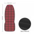 Car Driver Seat Cover Breathable Plaid Printing Single Seat Cover Interior Accessories Styling Supplies Red
