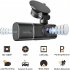 Car  Driving  Recorder 1080p Front Car Dvr Video Recorder Infrared Night Vision Hdr Technology Gravity Sensing Dual Dash Camera black