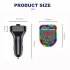 Car Durable Mp3  Player Bluetooth compatible Fm Transmitter Intelligent Noise Reduction Wireless Hands free Audio Receiver black