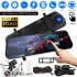 Car Dvr Dash Cam 10 inch Full Screen Dual Lens Video Recorder Night Vision G Sensor Black
