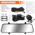 Car Dvr Dash Cam 10 inch Full Screen Dual Lens Video Recorder Night Vision G Sensor Black