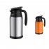 Car Electric Kettle Insulation Cup Temperature Digital Display Cup Cover Large Handle Hot Water Kettle 12V 24V Universal 12V steel color