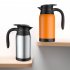 Car Electric Kettle Insulation Cup Temperature Digital Display Cup Cover Large Handle Hot Water Kettle 12V 24V Universal 12V steel color