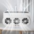 Car Exhaust Fan Solar Power Window Ventilator 3 Fans Front Rear Window Radiator Promoting Air Circulation USB Charging Vehicle Radiator Vent Device black