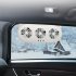 Car Exhaust Fan Solar Power Window Ventilator 3 Fans Front Rear Window Radiator Promoting Air Circulation USB Charging Vehicle Radiator Vent Device black
