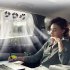 Car Exhaust Fan Solar Power Window Ventilator 3 Fans Front Rear Window Radiator Promoting Air Circulation USB Charging Vehicle Radiator Vent Device White